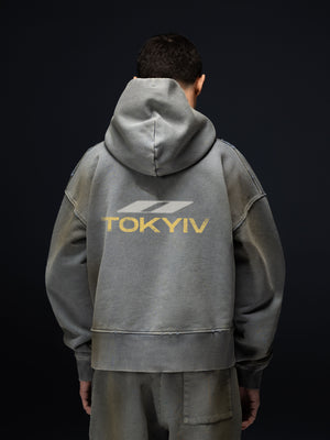 Zip-hoodie TOKYIV smoky blue