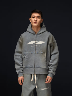 Zip-hoodie NYIV smoky blue