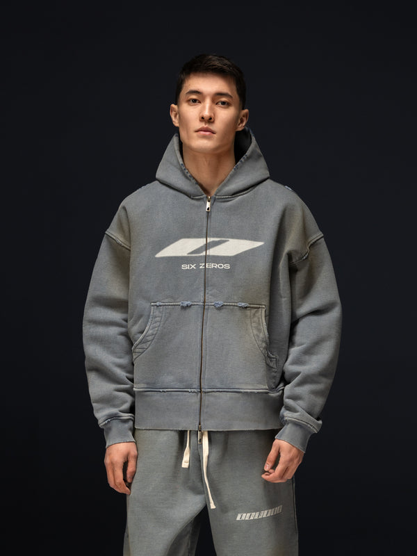 Zip-hoodie NYIV smoky blue