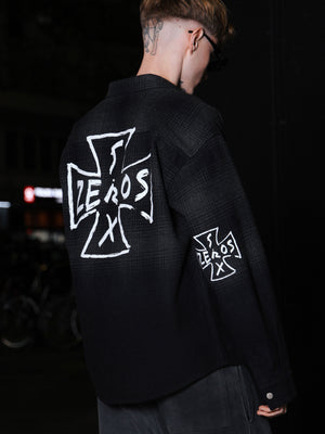 Overshirt icon. washed black