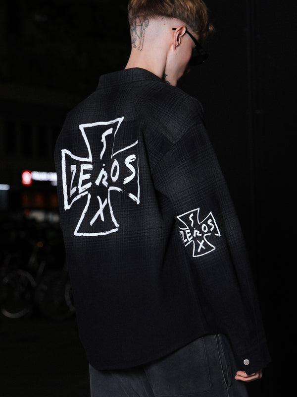 Overshirt icon. washed black