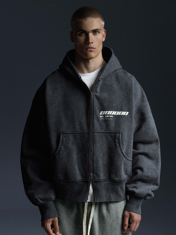 Zip-hoodie JESUS dark grey