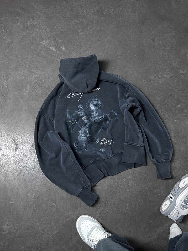 Hoodie SGV washed gray