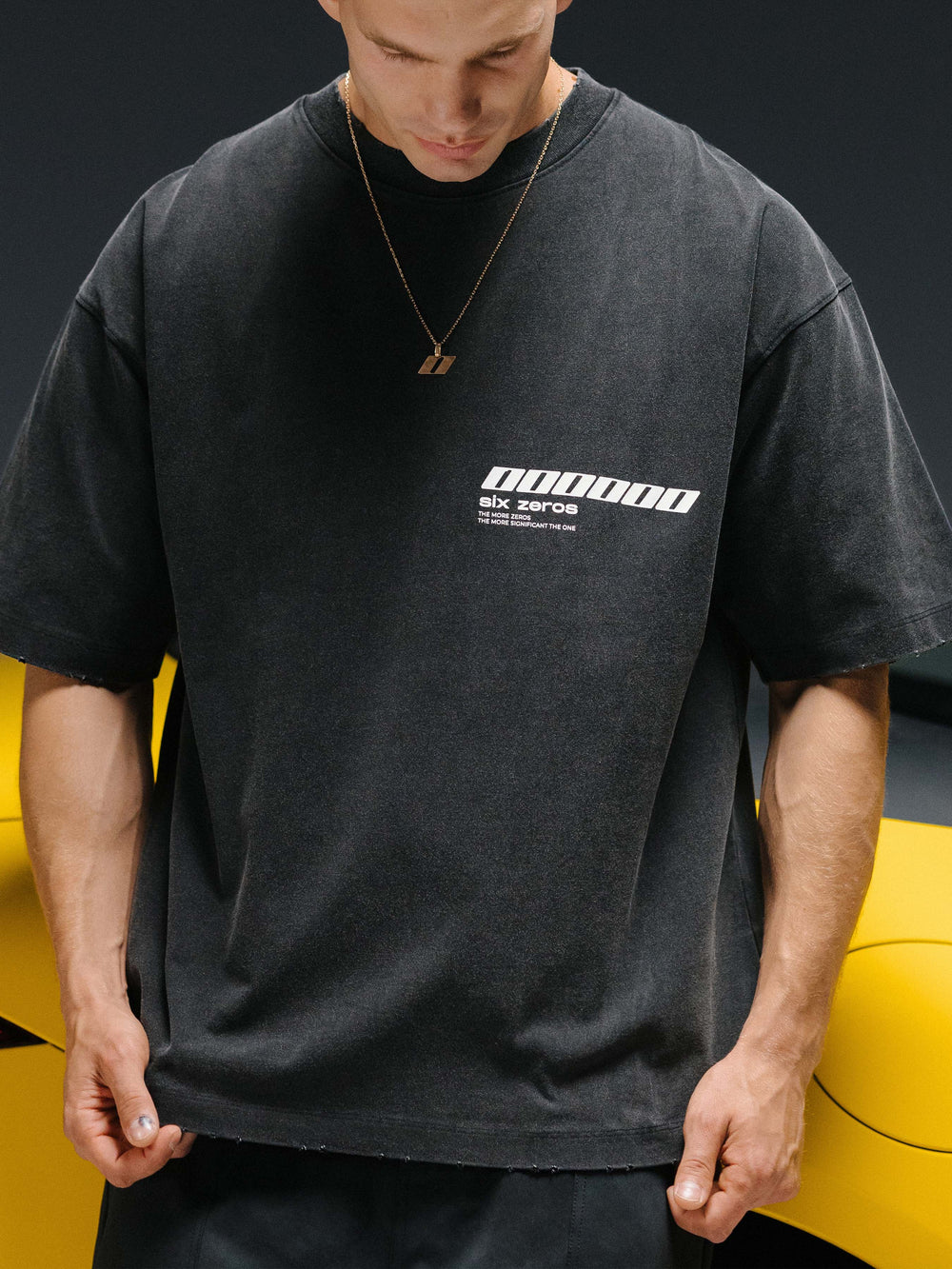 T-shirt MILLIONAIRE dark grey/white
