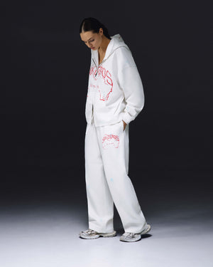 Women's straight pants ON MY GAME bamboo off-white