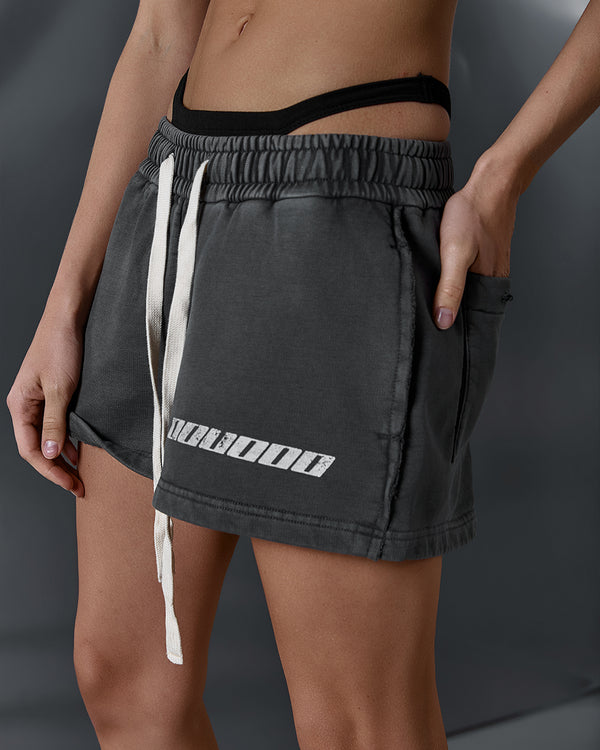 Women's shorts ONE washed deep blue