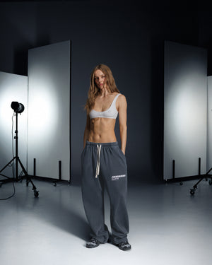 Straight pants ONE washed deep blue