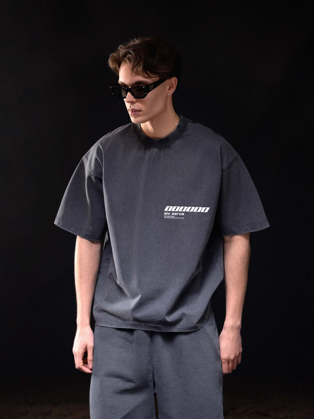 T-shirt MILLIONAIRE FLAME washed deep blue