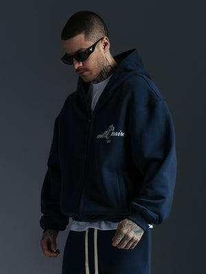 Zipp hoodie MILLIONAIRING dark blue