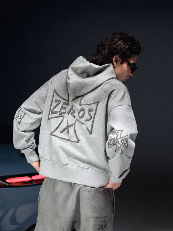 Hoodie icon. washed grey