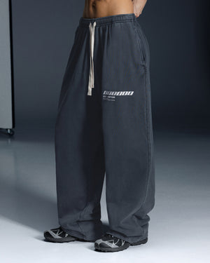 Straight pants ONE washed deep blue