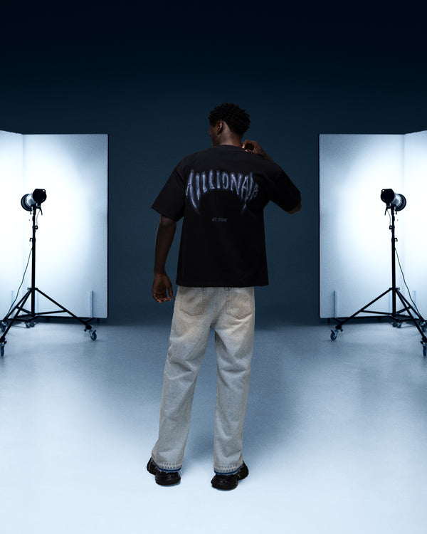T-shirt MILLIONAIRE X-RAY faded black