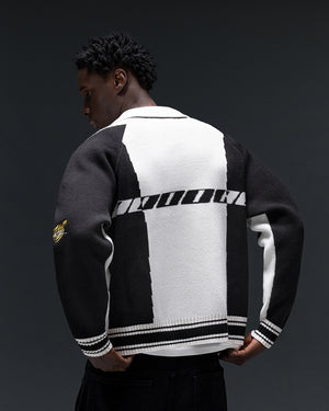 Zip-sweater THE ONE black white