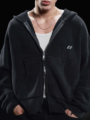 Zip-sweater MILLIONAIRE washed black