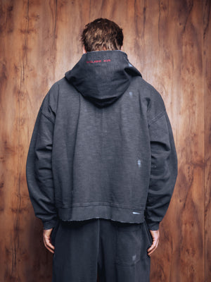 Zip-hoodie PRESENSE bamboo washed grey