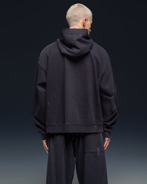 Zip-hoodie SIX ZEROS bamboo washed grey