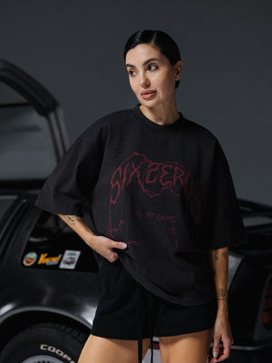 T-shirt ON MY GAME bamboo washed grey
