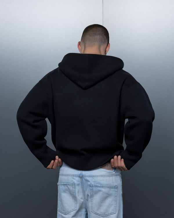 Zip-hoodie THE ONE pure black