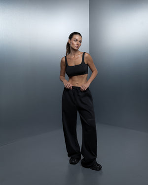 Straight pants ESSENTIAL ONE faded black