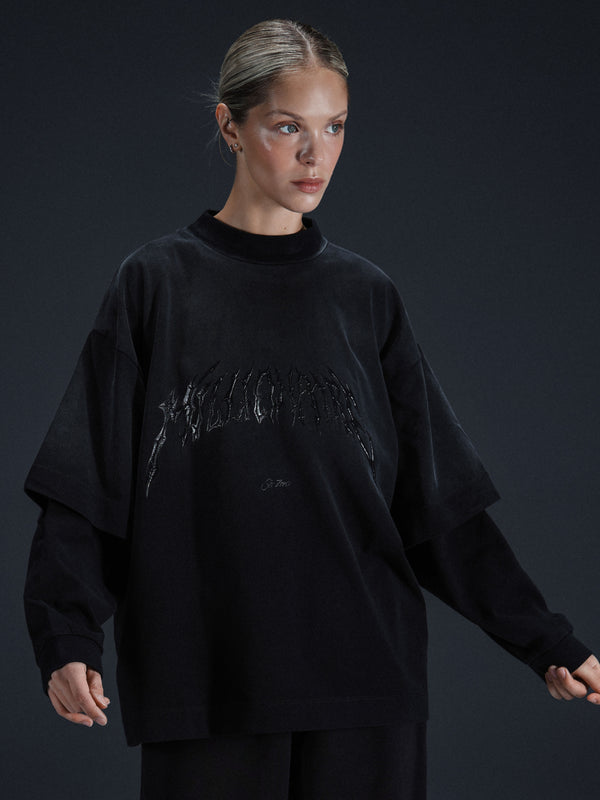 Longsleeve Royal washed black