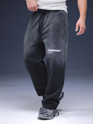 Straight pants ONE washed black