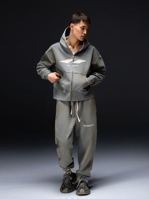 Zip-hoodie TOKYIV smoky blue