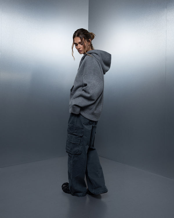 Zip-hoodie THE ONE ash gray