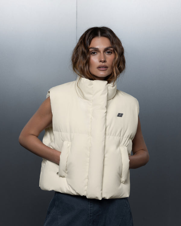 Women's vest THE ONE off-white