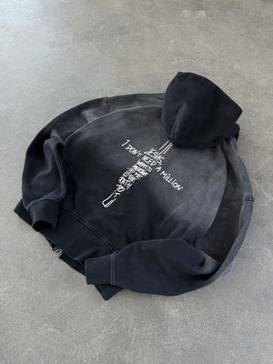 Zip-hoodie JESUS black