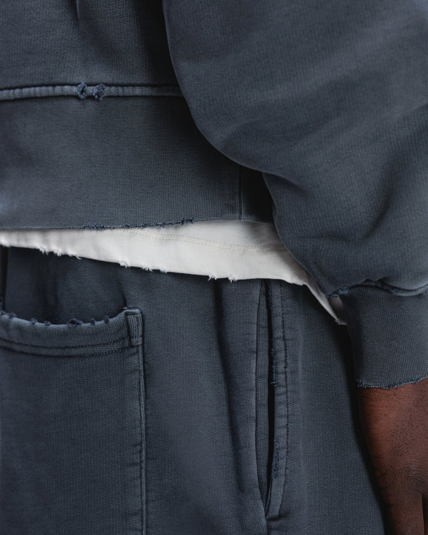 Straight pants ONE washed deep blue
