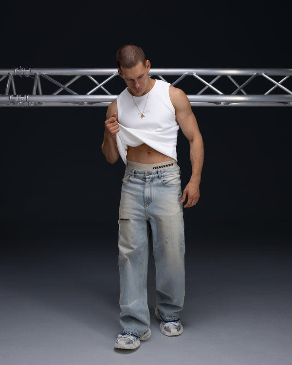 Ribben tank ESSENTIAL white