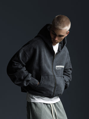 Zip-hoodie JESUS dark grey