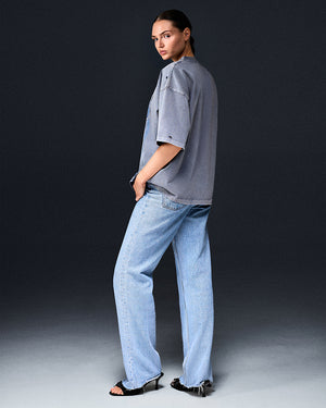 T-shirt SELF-OWNED steel mist washed