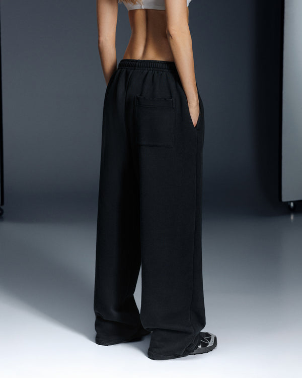Straight pants ONE washed faded black