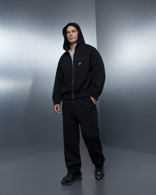 Zip-hoodie THE ONE pure black