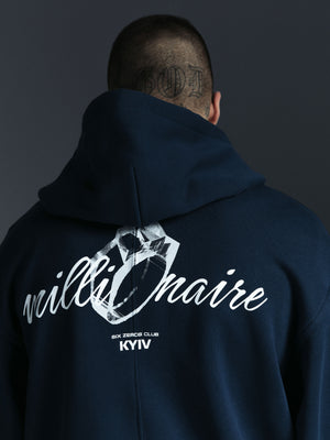 Zipp hoodie MILLIONAIRING dark blue