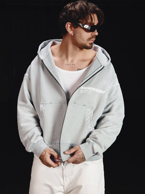 Zip-hoodie MILLIONAIRE platinum washed