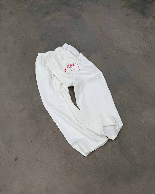 Women's straight pants ON MY GAME bamboo off-white
