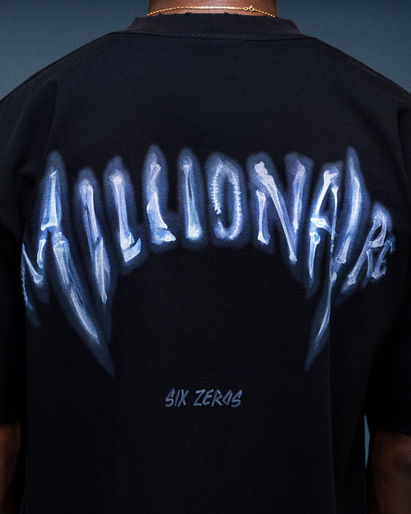 T-shirt MILLIONAIRE X-RAY faded black