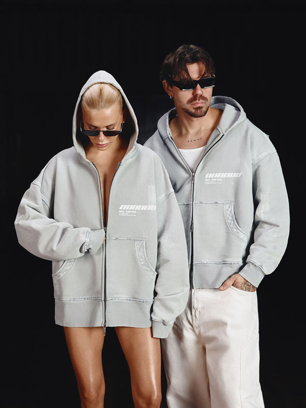 Zip-hoodie MILLIONAIRE platinum washed