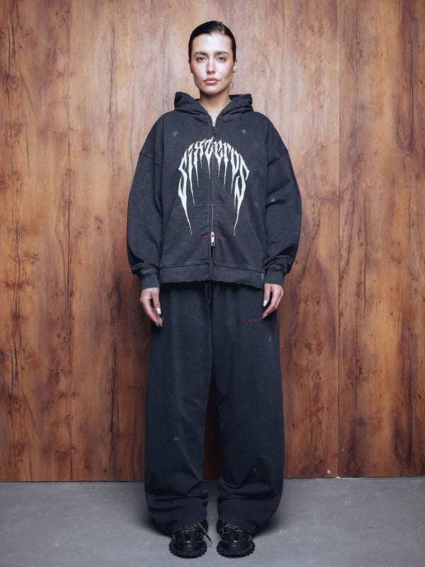 Straight pants presence washed grey