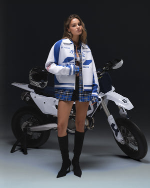 Zip-sweater THE ONE blue white