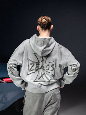 Hoodie icon. washed grey