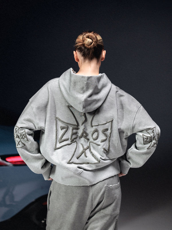 Hoodie icon. washed grey