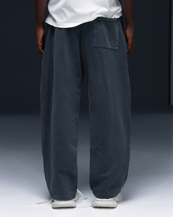 Straight pants ONE washed deep blue