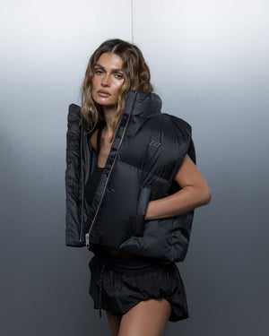 Women's vest THE ONE monogram black