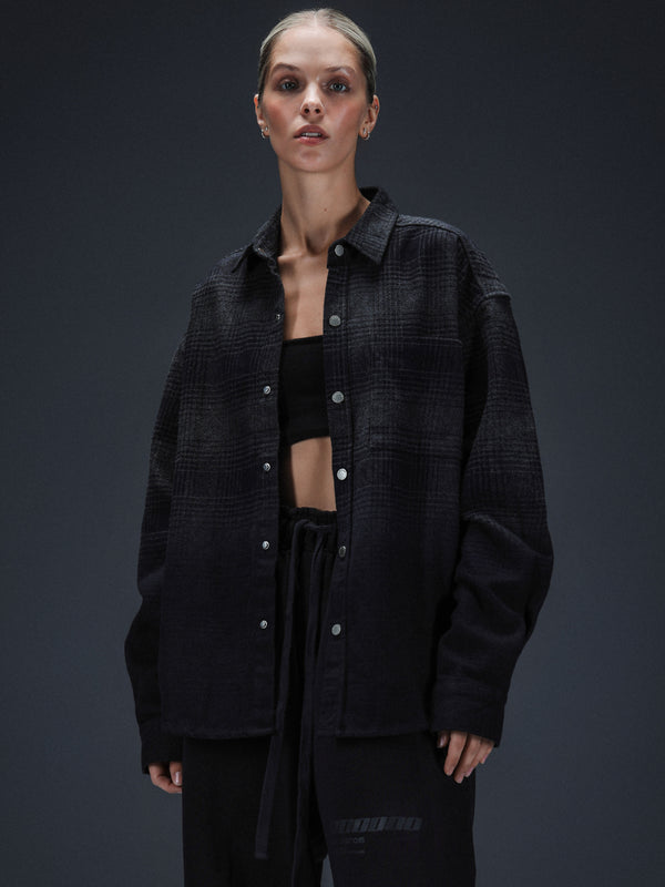 Overshirt icon. washed black