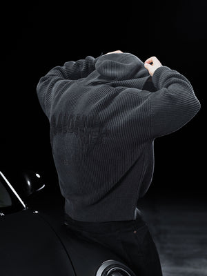 Zip-sweater MILLIONAIRE washed black