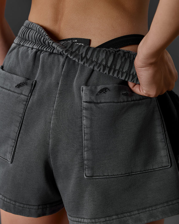 Women's shorts ONE washed deep blue