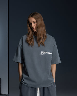 T-shirt JESUS washed deep blue